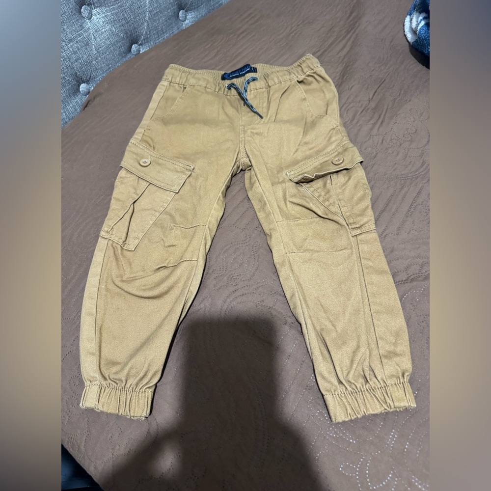 Kids Tan Cargo Pants